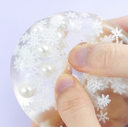 Snow Flake Apple Squishy Slime