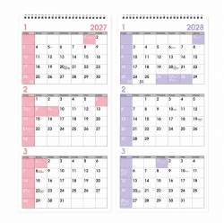 2027-2028 Rainbow Wall Calendar