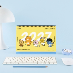 Kakao Friends 2027 Basic Desk Calendar Yellow