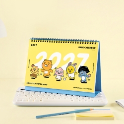 Kakao Friends 2027 Basic Desk Calendar Yellow