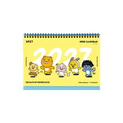 Kakao Friends 2027 Basic Desk Calendar Yellow