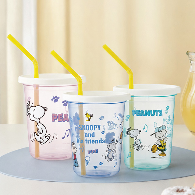 Snoopy Fun Friends Straw Tumbler 3P Set 320ml