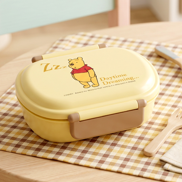 Pooh Friends Funny Dome Shape 1 Tier Round Lunch Box 360ml