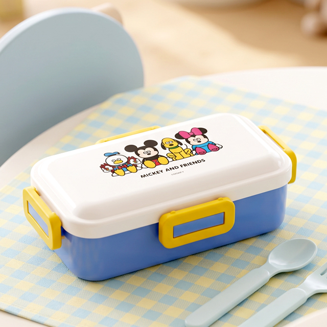 Mickey Friends Dome Shape 1 Tier Snap Lock Lunch Box 530ml
