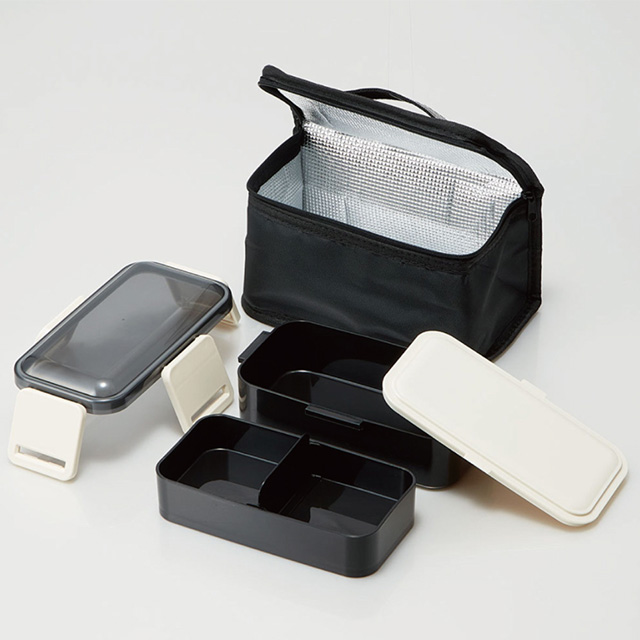 Skater Dome Shape 2 Tier Lunch Box 850ml (With Insulated Lunch Bag)