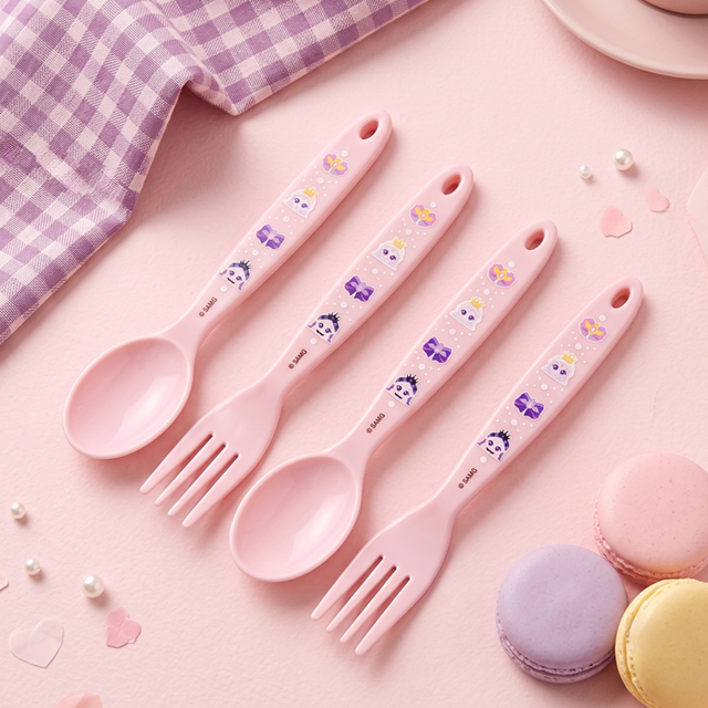 Princess Catch! Teenieping Snack Spoon & Fork 4P Set Legend Ping