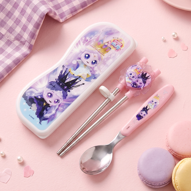 Princess Catch! Teenieping Spoon & Two-Hand Training Chopsticks Case Set Legend Ping