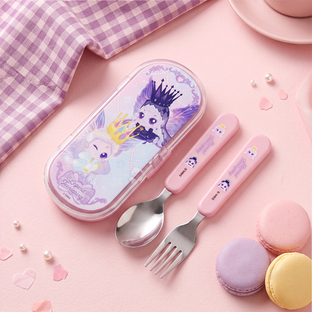 Princess Catch! Teenieping Mini Spoon Fork & Case Set Legend Ping