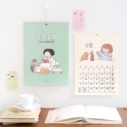 2027 Daily Wall A4 Calendar - Mood Poster illust