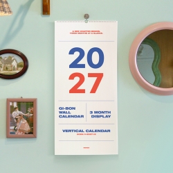 2027 GI-BON WALL CALENDAR - 3 MONTH DISPLAY