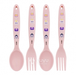 Princess Catch! Teenieping Snack Spoon & Fork 4P Set Legend Ping