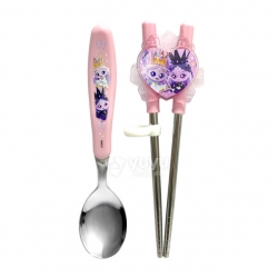 Princess Catch! Teenieping Spoon & Two-Hand Training Chopsticks Set Legend Ping
