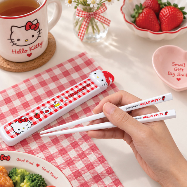 Hello Kitty Basic Mascot Chopstick Set 18cm