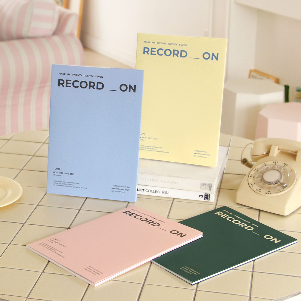 2027 RECORD ON DIARY Monthly A4