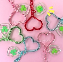 Sanrio Characters Lucky Clover Keycap Keyring 3-Piece