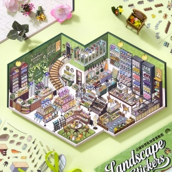 Miniature House Decorating Sticker Set – Flower Shop