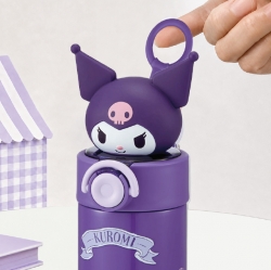 Kuromi Mascot Stainless Steel Straw Bottle 420ml