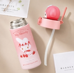 My Melody Mascot Stainless Steel Straw Bottle 420ml