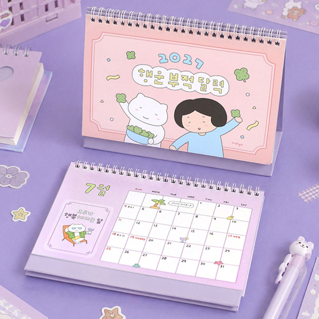 2027 Lucky Charm illustrated Mini Desk Calendar