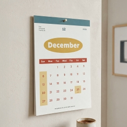 2027 Vintage A3 Monthly Wall Calendar