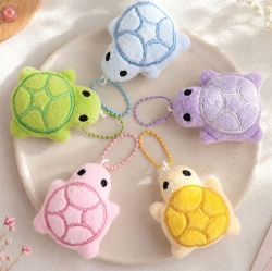 Random Lucky Turtle Plush Keychain, 15pcs