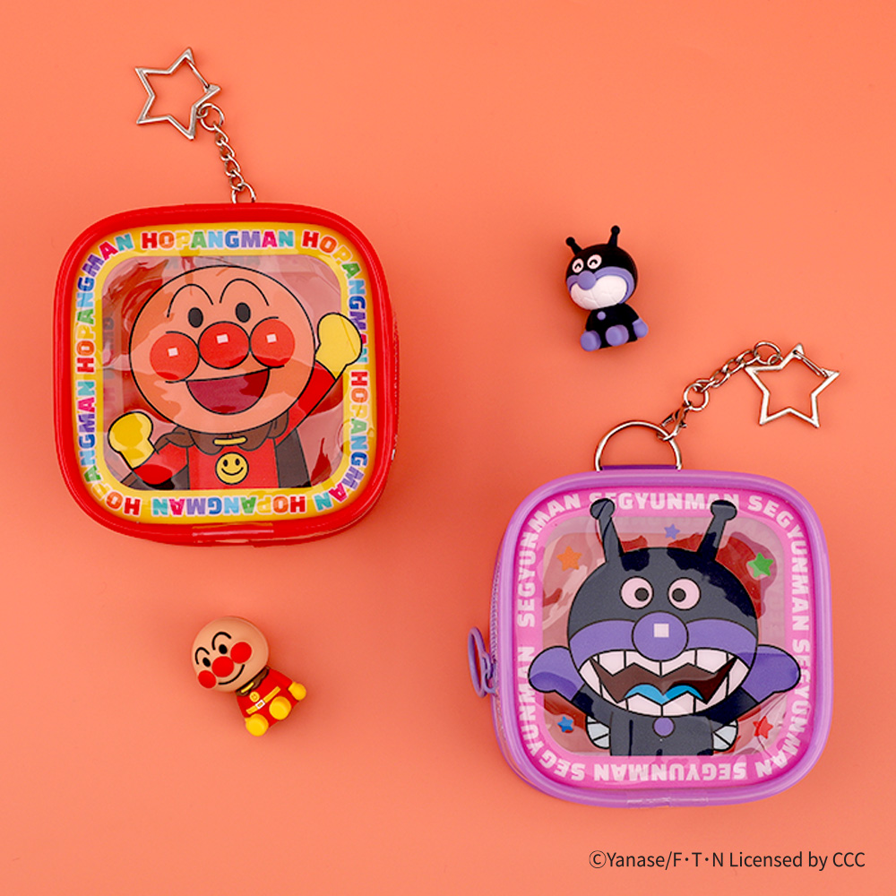 Anpanman Square Clear Pouch Set