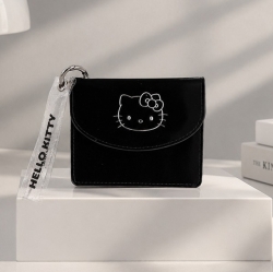 Hello Kitty Black Glitter Simple Card Holder