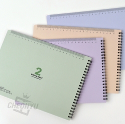 Wide Half Line Notebook Simple