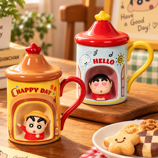 Crayon Shin-chan Star-Shaped Lid Mug 440ml