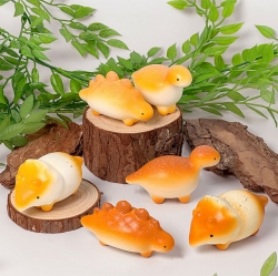 Random Soft Bread Dinosaur Squishy 6pcs