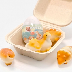 Random Soft Bread Dinosaur Squishy 6pcs