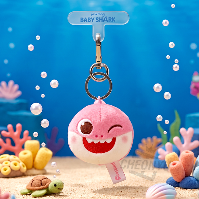 Pinkfong Mommy Shark Face Multi Bag Charm 5cm