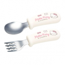 Hello Kitty Easy Grip Silicone Spoon and Fork Set