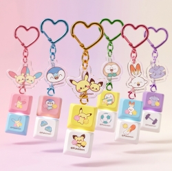 Pokemon LED Keycap Keyring 2P (6 Types Random)