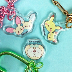 Pokemon LED Keycap Keyring 2P (6 Types Random)