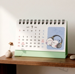 Long-tailed tit 2027 Mini Desk calendar, Random