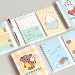 Miffy 4-Tier Sticky Notes 2 Types (12 Sets)
