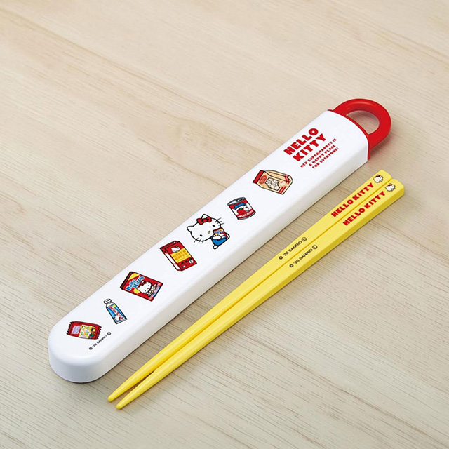 Hello Kitty Supermarket Slide Chopsticks Set 16.5cm