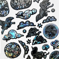 Petit Traditional Mother-of-Pearl Stickers – Crane