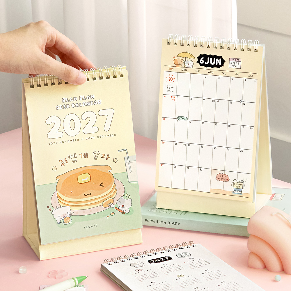 2027 이겨낸다 탁상달력 일러스트 데스크 캘린더 